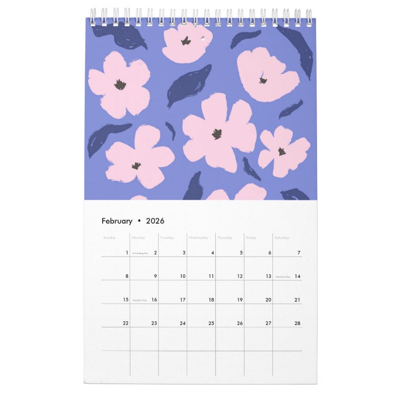 2026 Floral Small Calendar Single Page SmallCalendar, White 3 2026 Floral Small Calendar Single Page SmallCalendar, White