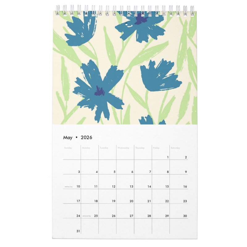 2026 Floral Small Calendar Single Page SmallCalendar, White 6 2026 Floral Small Calendar Single Page SmallCalendar, White