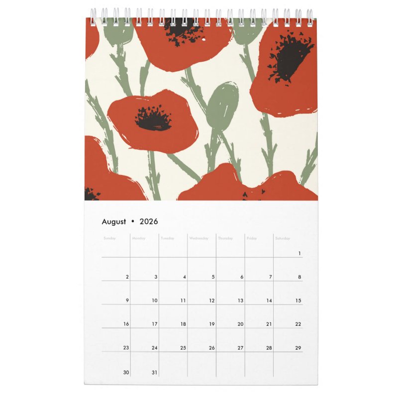 2026 Floral Small Calendar Single Page SmallCalendar, White 9 2026 Floral Small Calendar Single Page SmallCalendar, White
