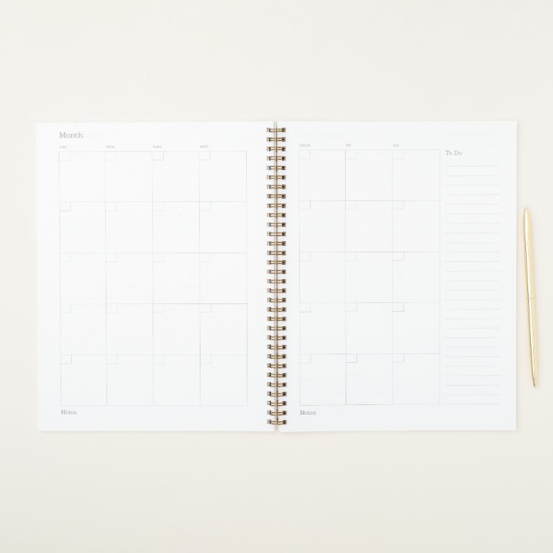 greenery foliage 2021 planner Standard (8.5\\" x 11\\"), Soft Cover, Gold Spiral Planner