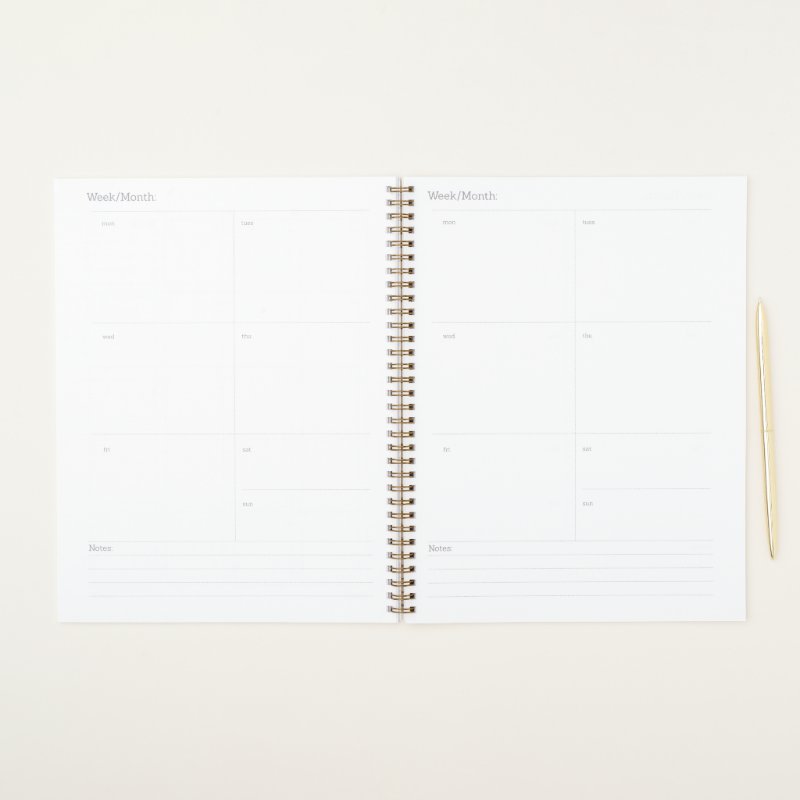 greenery foliage 2021 planner Standard (8.5\\" x 11\\"), Soft Cover, Gold Spiral Planner