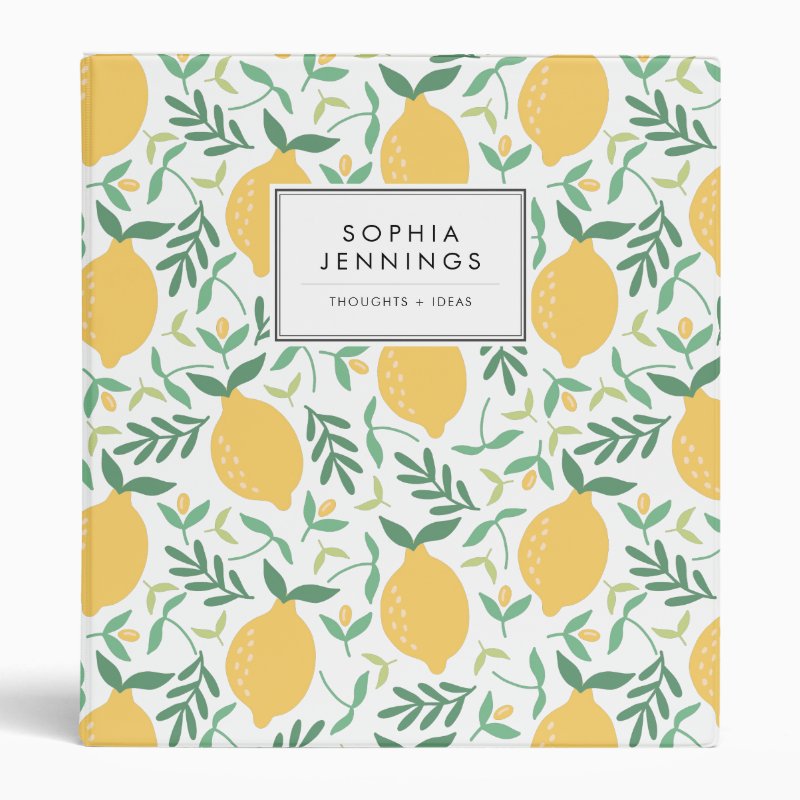 Colorful Rustic Lemon Citrus Yellow Chic Summer 3 Ring Binder Avery Signature Binder, 1\" Paper Capacity 3 Colorful Rustic Lemon Citrus Yellow Chic Summer 3 Ring Binder Avery Signature Binder, 1\\" Paper Capacity