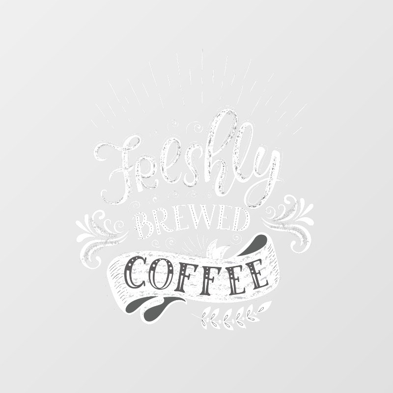 Freshly Brewed Coffee Window Cling Window Cling, Size: 18.00\\" x 24.00\\