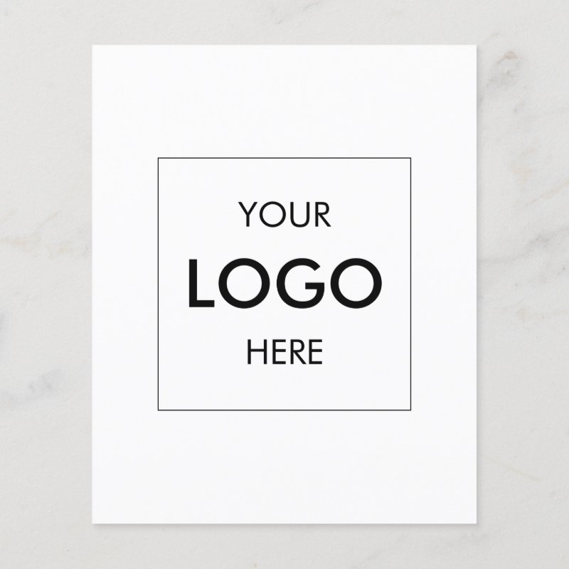 Logo Minimal Photo Business Marketing Flyer 4.5\\" x 5.6\\" Flyer Paper