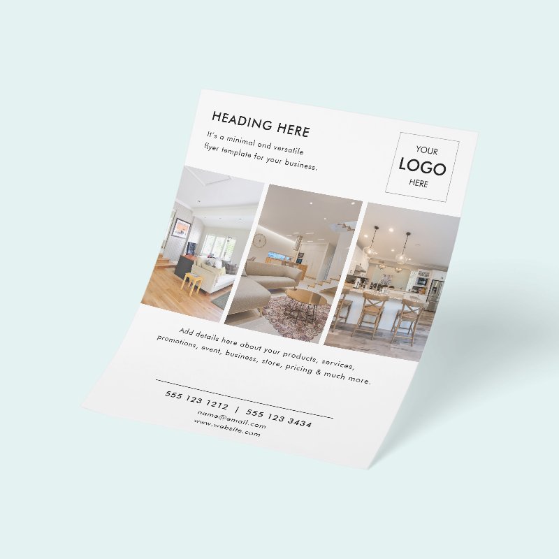 Logo Minimal Photo Business Marketing Flyer 4.5\" x 5.6\" Flyer Paper 7 Logo Minimal Photo Business Marketing Flyer 4.5\\" x 5.6\\" Flyer Paper