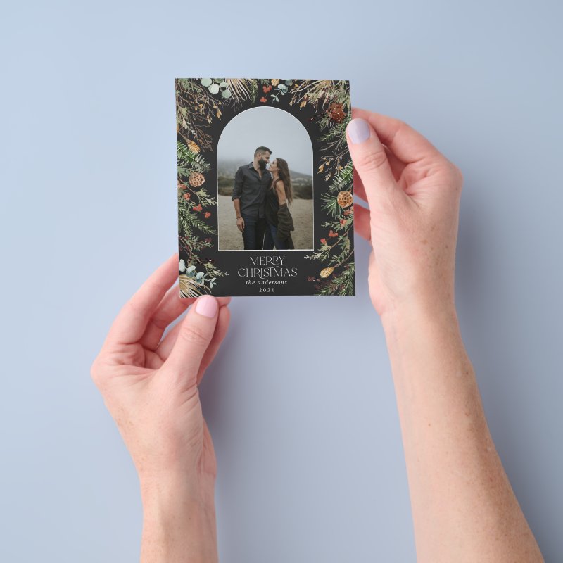 BUDGET Christmas 1 photo arch watercolor botanical Flyer 4.5\" x 5.6\" Flyer Paper 4 BUDGET Christmas 1 photo arch watercolor botanical Flyer 4.5\\" x 5.6\\" Flyer Paper