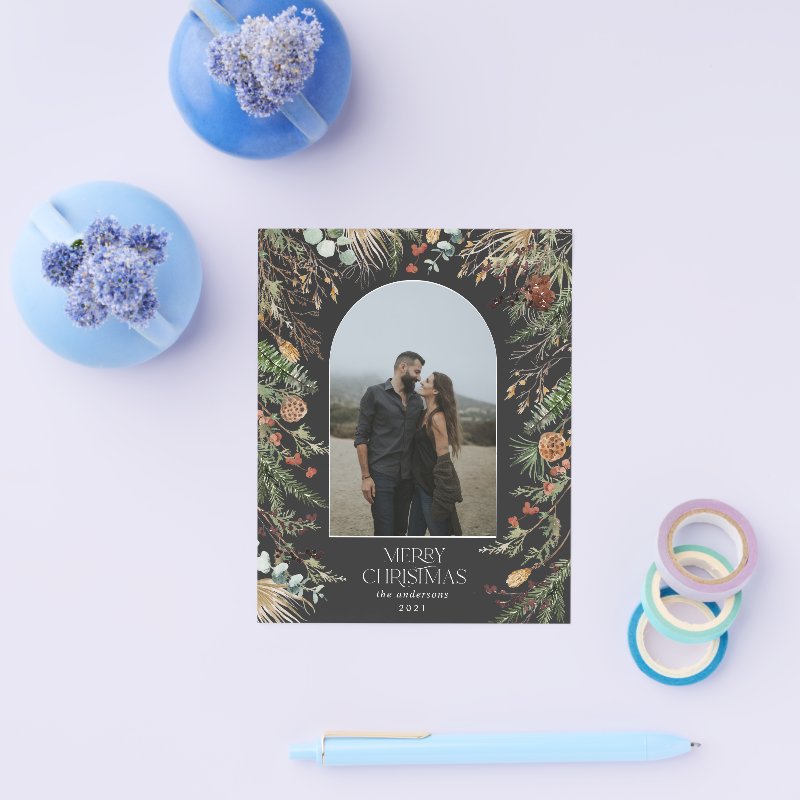 BUDGET Christmas 1 photo arch watercolor botanical Flyer 4.5\" x 5.6\" Flyer Paper 5 BUDGET Christmas 1 photo arch watercolor botanical Flyer 4.5\\" x 5.6\\" Flyer Paper
