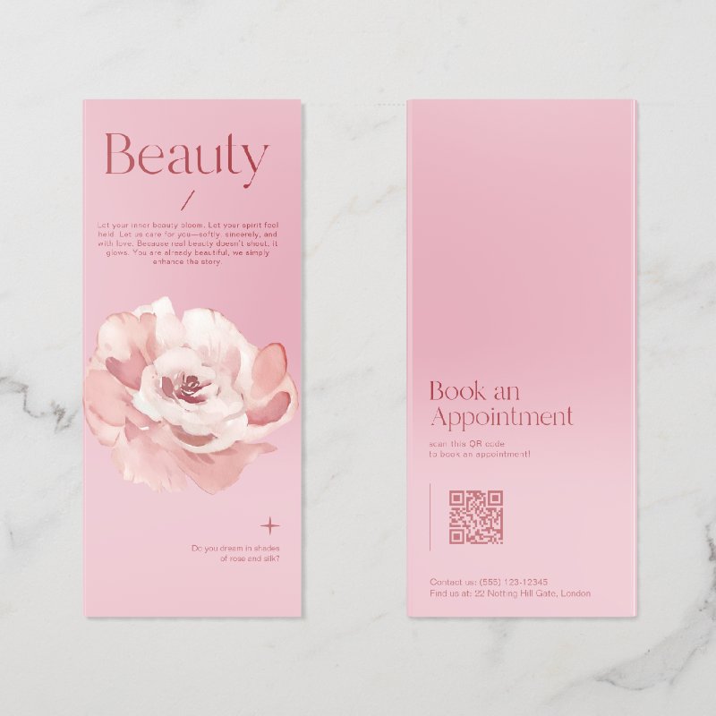 Blush Pink Salon Beauty Trifold Brochure Brochure, Style: Tri-Fold, Size: 8.5\" x 11\ 11 Blush Pink Salon Beauty Trifold Brochure Brochure, Style: Tri-Fold, Size: 8.5\\" x 11\\