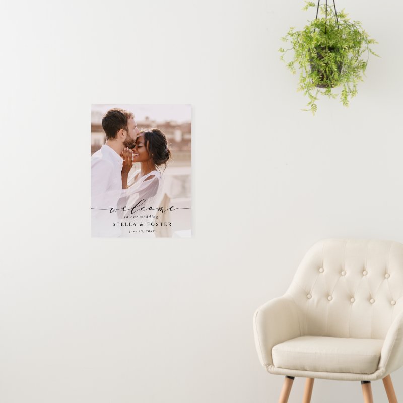 Elegant Calligraphy Photo Wedding Welcome Foam Board Foam Core Board, Size: 18.00\" x 24.00\ 5 Elegant Calligraphy Photo Wedding Welcome Foam Board Foam Core Board, Size: 18.00\\" x 24.00\\