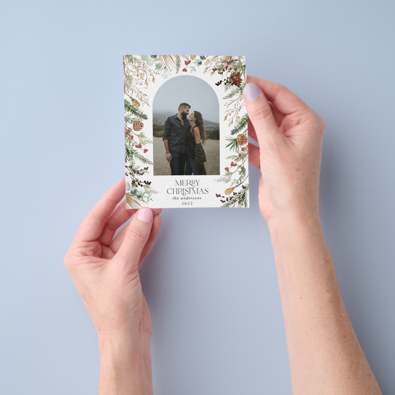 Budget Christmas 1 photo arch watercolor botanical Flyer 4.5\" x 5.6\" Flyer Paper 4 Budget Christmas 1 photo arch watercolor botanical Flyer 4.5\\" x 5.6\\" Flyer Paper