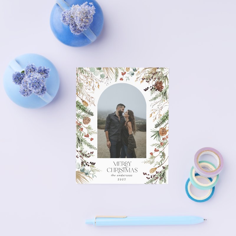 Budget Christmas 1 photo arch watercolor botanical Flyer 4.5\" x 5.6\" Flyer Paper 5 Budget Christmas 1 photo arch watercolor botanical Flyer 4.5\\" x 5.6\\" Flyer Paper