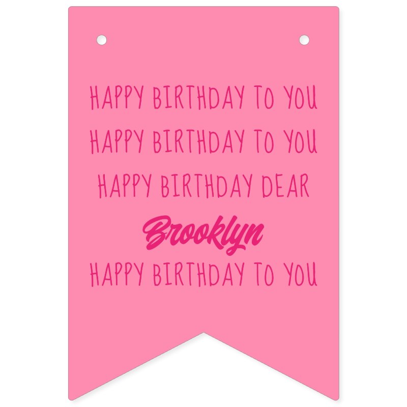 Happy Birthday to You Any Age Pink Photo Bunting Flags Custom Swallowtail Party Bunting Banner 6 Happy Birthday to You Any Age Pink Photo Bunting Flags Custom Swallowtail Party Bunting Banner
