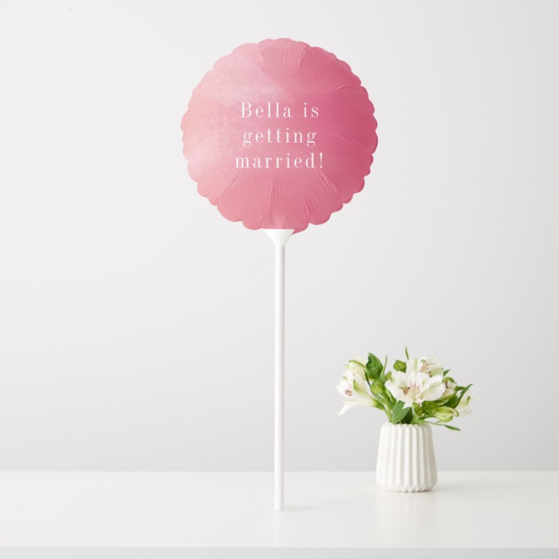Bright Boho Ombre Bridal Shower Balloon Medium Air-Filled Balloon Round Custom Balloon