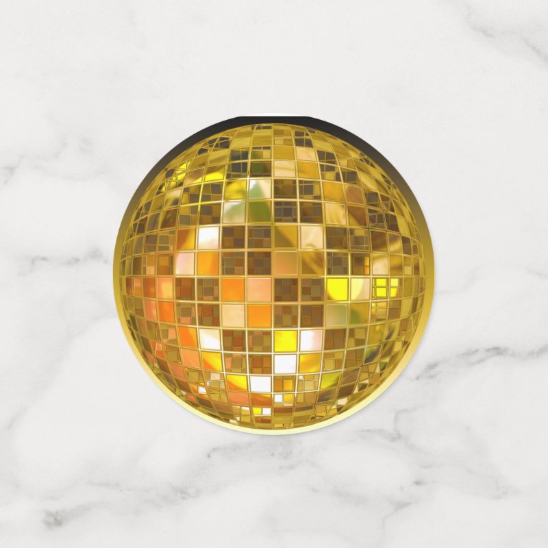 70's Disco Birthday | Gold Glitter Ball Confetti Table Confetti 4 70\'s Disco Birthday | Gold Glitter Ball Confetti Table Confetti
