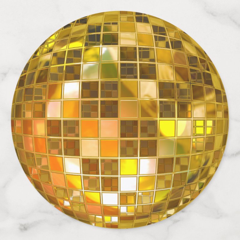 70's Disco Birthday | Gold Glitter Ball Confetti Table Confetti 7 70\'s Disco Birthday | Gold Glitter Ball Confetti Table Confetti