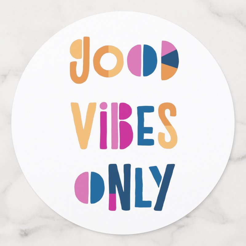 Good Vibes Only Motivational Colorful Modern Confetti Table Confetti 7 Good Vibes Only Motivational Colorful Modern Confetti Table Confetti