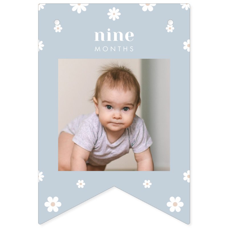 Boho Daisy First Birthday Photo Banner Custom Swallowtail Party Bunting Banner 13 Boho Daisy First Birthday Photo Banner Custom Swallowtail Party Bunting Banner
