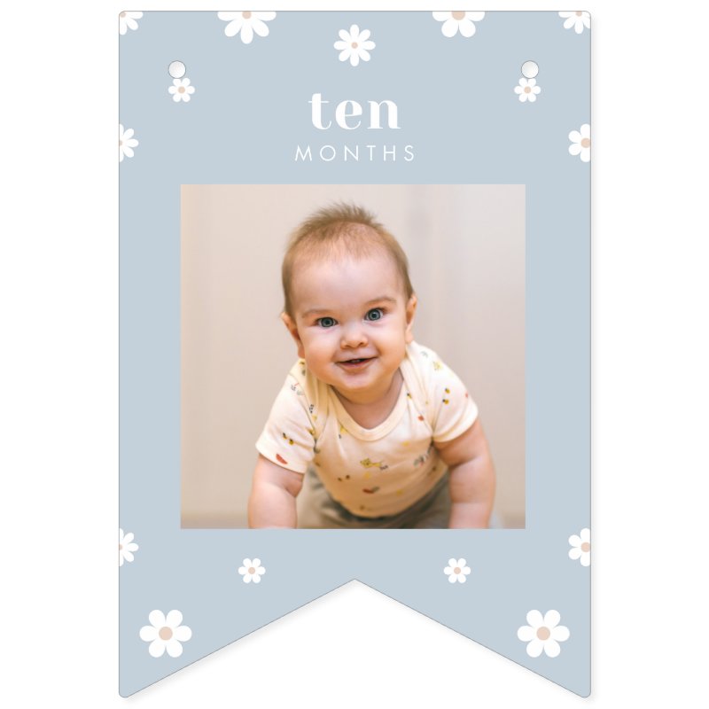 Boho Daisy First Birthday Photo Banner Custom Swallowtail Party Bunting Banner 14 Boho Daisy First Birthday Photo Banner Custom Swallowtail Party Bunting Banner