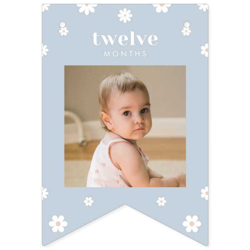 Boho Daisy First Birthday Photo Banner Custom Swallowtail Party Bunting Banner 16 Boho Daisy First Birthday Photo Banner Custom Swallowtail Party Bunting Banner