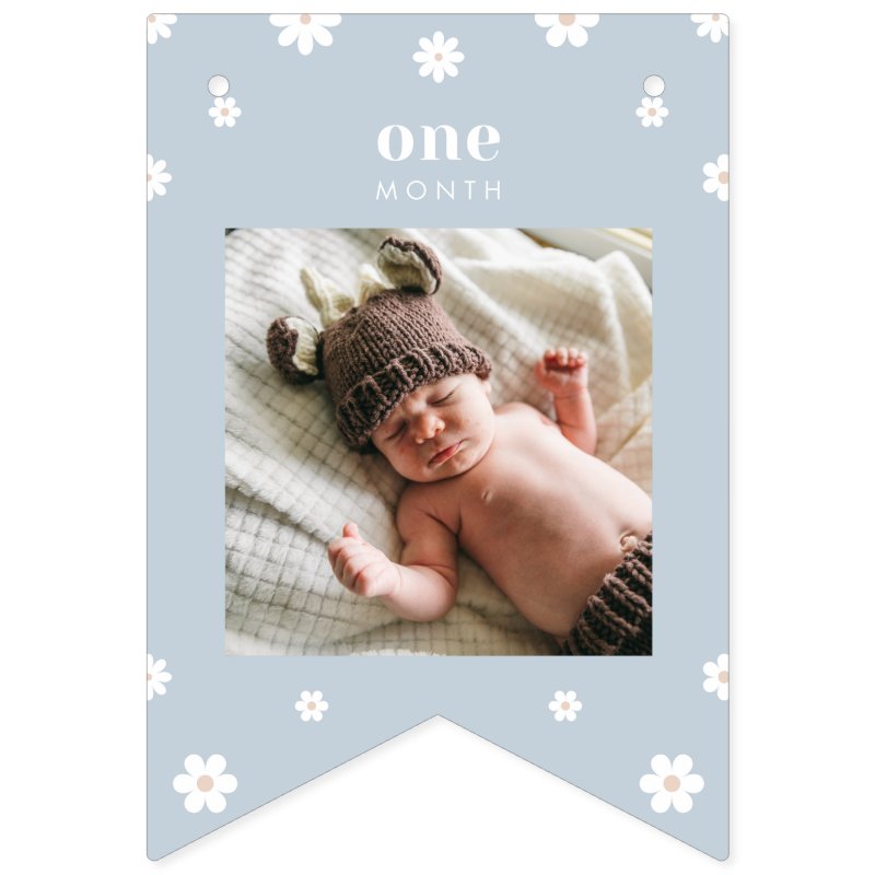Boho Daisy First Birthday Photo Banner Custom Swallowtail Party Bunting Banner 5 Boho Daisy First Birthday Photo Banner Custom Swallowtail Party Bunting Banner