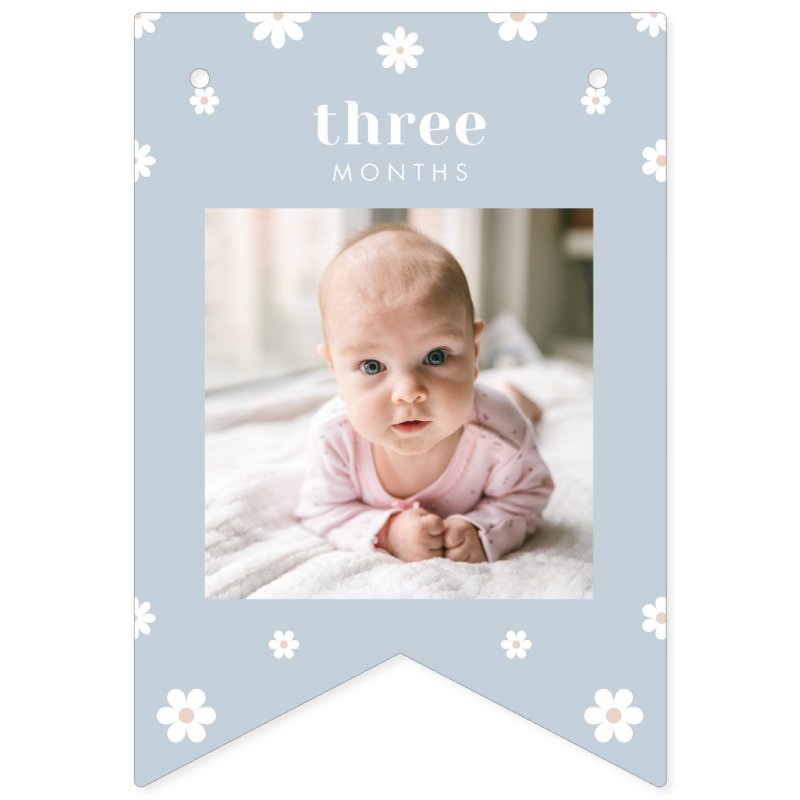 Boho Daisy First Birthday Photo Banner Custom Swallowtail Party Bunting Banner 7 Boho Daisy First Birthday Photo Banner Custom Swallowtail Party Bunting Banner