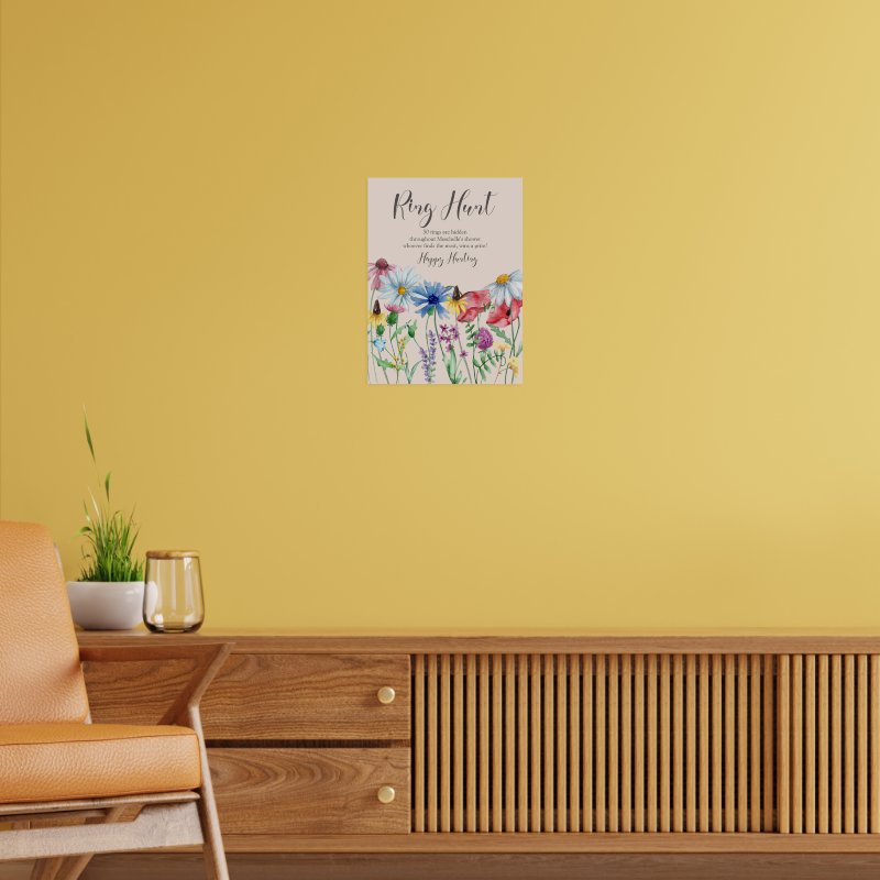 Ring Hunt Wildflower Charm Bridal Shower Game Poster Print, Value Poster Paper (Semi-Gloss) 7 Ring Hunt Wildflower Charm Bridal Shower Game Poster Print, Value Poster Paper (Semi-Gloss)