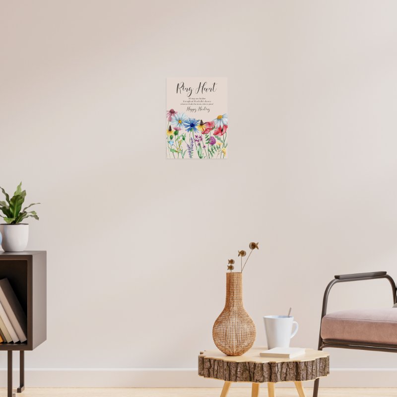 Ring Hunt Wildflower Charm Bridal Shower Game Poster Print, Value Poster Paper (Semi-Gloss) 8 Ring Hunt Wildflower Charm Bridal Shower Game Poster Print, Value Poster Paper (Semi-Gloss)